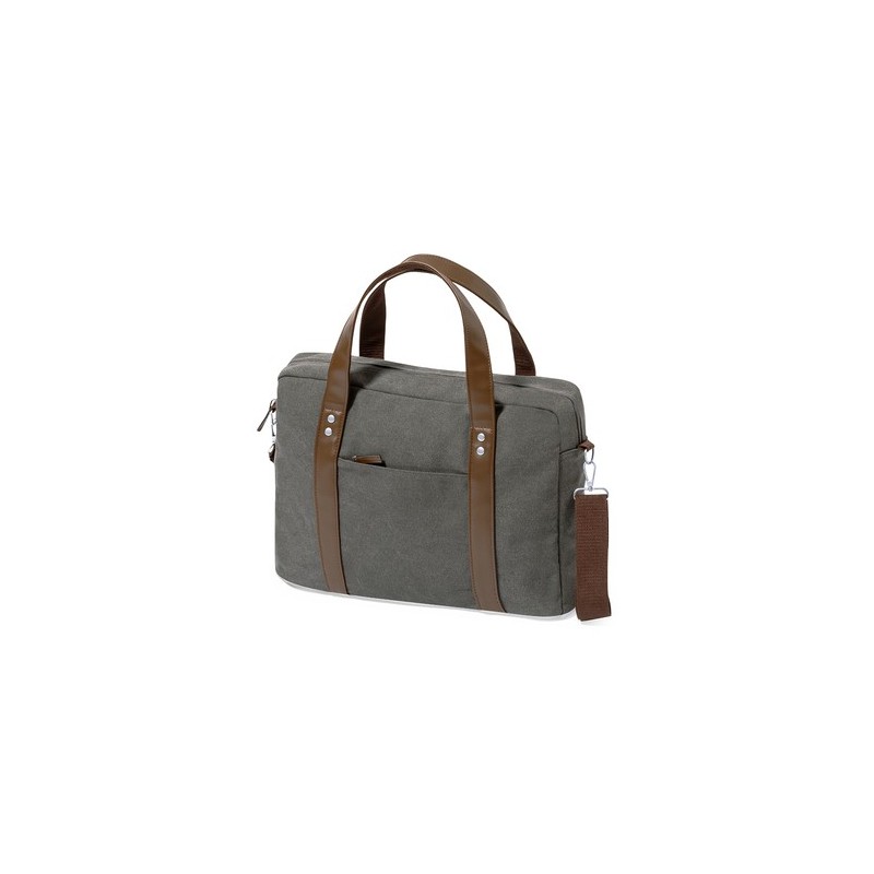 Sacoche d'Entreprise Personnalisée - Porte-Documents Tramez Matières : toile Couleurs : gris