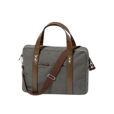 Sacoche d'Entreprise Personnalisée - Porte-Documents Tramez Matières : toile Couleurs : gris cadeau entreprise pas cher