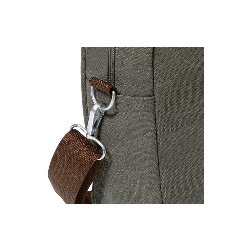 Sacoche d'Entreprise Personnalisée - Porte-Documents Tramez Matières : toile Couleurs : gris marquage laser ultra précis