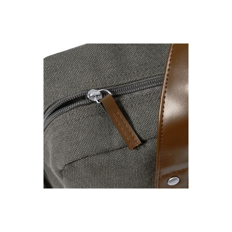 Sacoche d'Entreprise Personnalisée - Porte-Documents Tramez Matières : toile Couleurs : gris objet promotionnel éco-responsable
