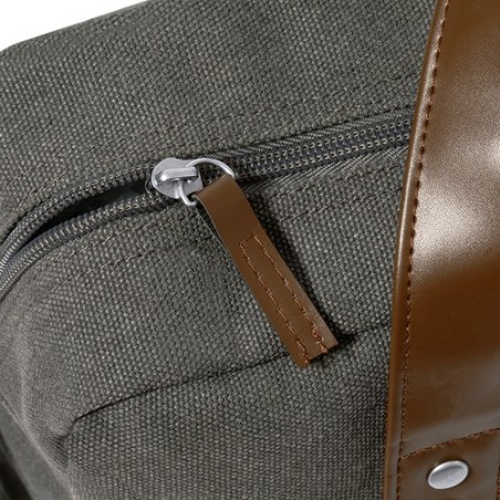 Sacoche d'Entreprise Personnalisée - Porte-Documents Tramez Matières : toile Couleurs : gris objet promotionnel éco-responsable