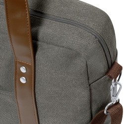 Sacoche d'Entreprise Personnalisée - Porte-Documents Tramez Matières : toile Couleurs : gris cadeau collaborateur premium