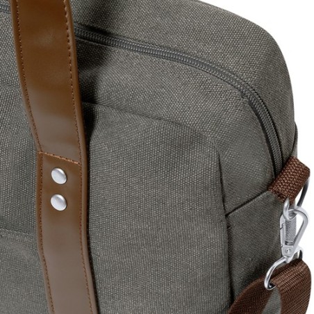 Sacoche d'Entreprise Personnalisée - Porte-Documents Tramez Matières : toile Couleurs : gris cadeau collaborateur premium