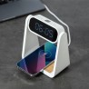 Horloge Multifonction Personnalisée Éco-responsable avec Chargeur et Lampe Darret Matières : bambou Couleurs : blanc cadeau entr