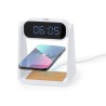 Horloge Multifonction Personnalisée Éco-responsable avec Chargeur et Lampe Darret Matières : bambou Couleurs : blanc marquage la