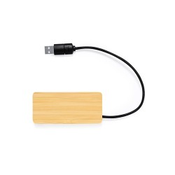 Hub en Bambou Personnalisable avec Port USB - Ginger Matières : bambou goodies publicitaire événementiel
