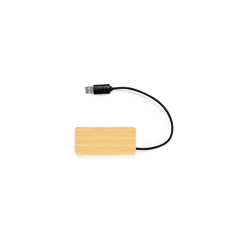 Hub en Bambou Personnalisable avec Port USB - Ginger Matières : bambou goodies publicitaire événementiel