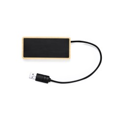Hub en Bambou Personnalisable avec Port USB - Ginger Matières : bambou impression haute définition
