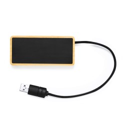 Hub en Bambou Personnalisable avec Port USB - Ginger Matières : bambou objet promotionnel éco-responsable
