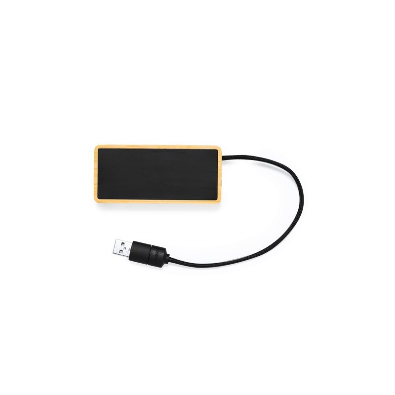 Hub en Bambou Personnalisable avec Port USB - Ginger Matières : bambou objet promotionnel éco-responsable