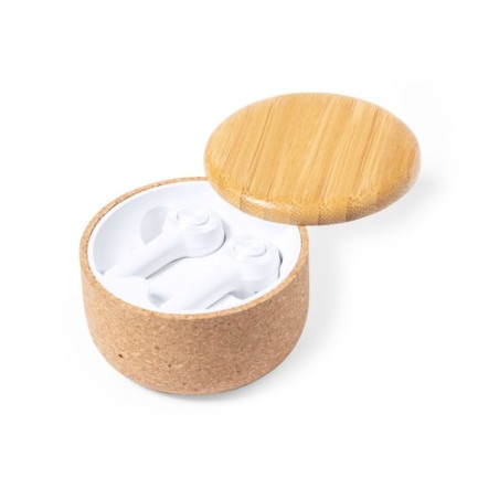 Écouteurs Bluetooth® s Grigal avec élégance et performance Matières : bambou goodies publicitaire événementiel