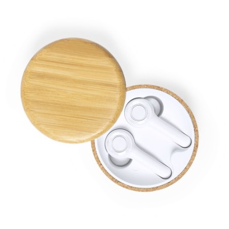 Écouteurs Bluetooth® s Grigal avec élégance et performance Matières : bambou personnalisation rapide en France