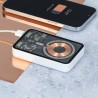 Power Bank Éco-responsable Personnalisé Bramson - Accessoire High Tech à Port USB Couleurs : blanc impression haute définition