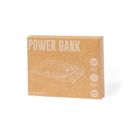 Power Bank Éco-responsable Personnalisé Bramson - Accessoire High Tech à Port USB Couleurs : blanc livraison express 24h 48h