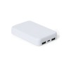 Power Bank Éco-responsable Personnalisé Bramson - Accessoire High Tech à Port USB Couleurs : blanc cadeau collaborateur premium