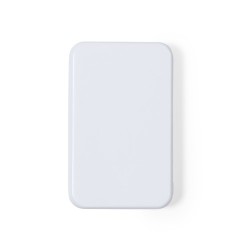 Power Bank Éco-responsable Personnalisé Bramson - Accessoire High Tech à Port USB Couleurs : blanc accessoire événementiel uniqu