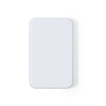 Power Bank Éco-responsable Personnalisé Bramson - Accessoire High Tech à Port USB Couleurs : blanc accessoire événementiel uniqu