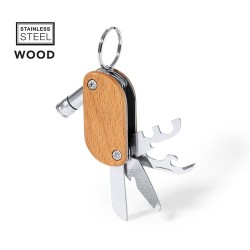 Porte-Clés Multi Outils Pratique et Personnalisé Polty Matières : bois