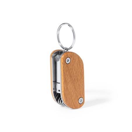 Porte-Clés Multi Outils Pratique et Personnalisé Polty Matières : bois impression haute définition