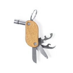 Porte-Clés Multi Outils Pratique et Personnalisé Polty Matières : bois cadeau collaborateur premium