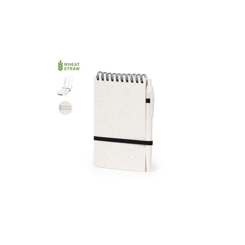 Cahier Éco-responsable Pratique Personnalisé pas cher - Fanny Matières : polypropylène (PP) Couleurs : naturel personnalisable a