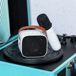 Haut-Parleur Karaoke Personnalisé Pratique Sophie Couleurs : blanc goodies publicitaire événementiel