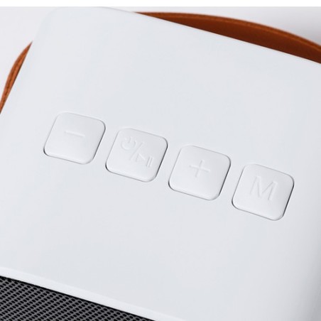 Haut-Parleur Karaoke Personnalisé Pratique Sophie Couleurs : blanc marquage laser ultra précis