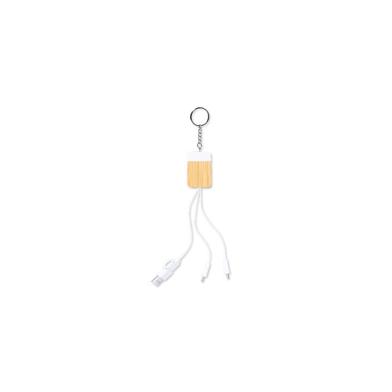Câble de Charge Pratique Personnalisé pas cher - Brestin Matières : bambou personnalisable avec votre logo