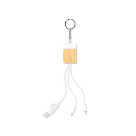Câble de Charge Pratique Personnalisé pas cher - Brestin Matières : bambou personnalisable avec votre logo