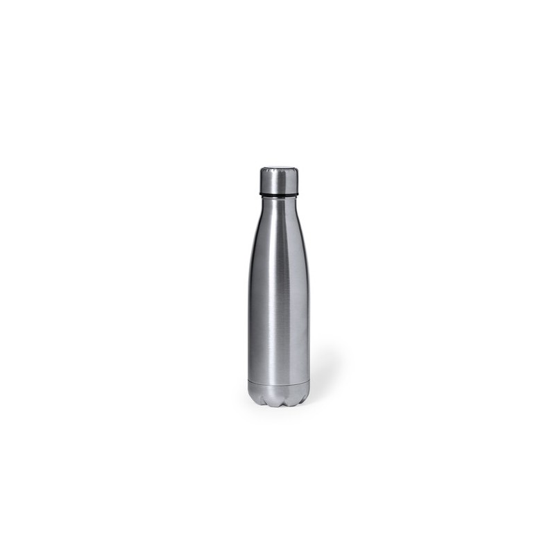 Bouteille Isotherme Personnalisée 500ml Économique - Chuck Matières : acier inoxydable Couleurs : argenté cadeau entreprise pas 