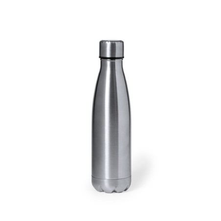 Bouteille Isotherme Personnalisée 500ml Économique - Chuck Matières : acier inoxydable Couleurs : argenté cadeau entreprise pas 