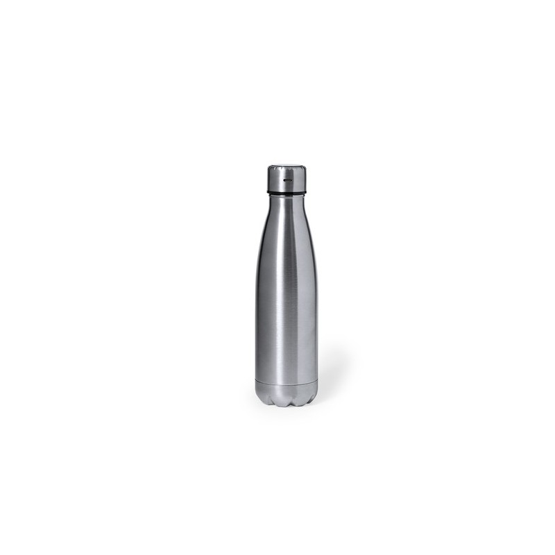 Bouteille Isotherme Personnalisée 500ml Économique - Chuck Matières : acier inoxydable Couleurs : argenté impression haute défin