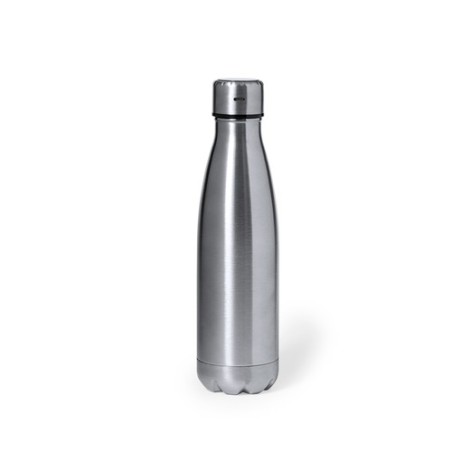 Bouteille Isotherme Personnalisée 500ml Économique - Chuck Matières : acier inoxydable Couleurs : argenté impression haute défin