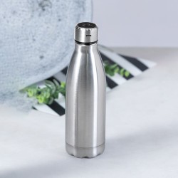 Bouteille Isotherme Personnalisée 500ml Économique - Chuck Matières : acier inoxydable Couleurs : argenté objet promotionnel éco