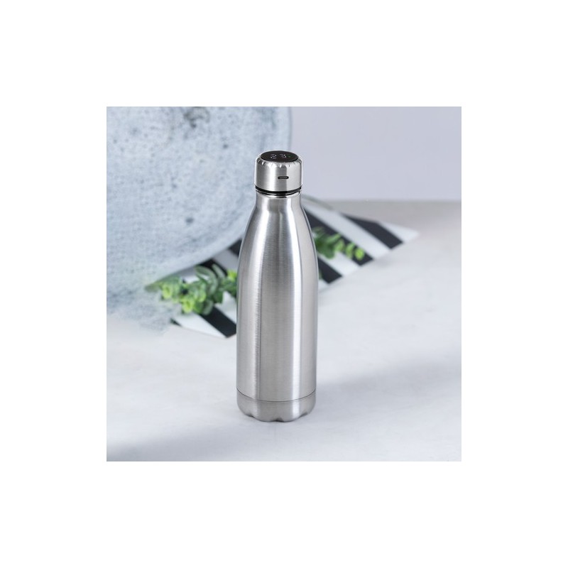 Bouteille Isotherme Personnalisée 500ml Économique - Chuck Matières : acier inoxydable Couleurs : argenté objet promotionnel éco