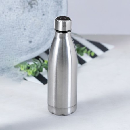 Bouteille Isotherme Personnalisée 500ml Économique - Chuck Matières : acier inoxydable Couleurs : argenté objet promotionnel éco