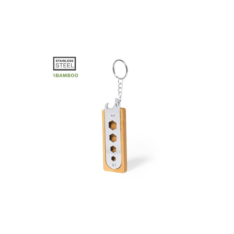 Porte-Clés Multi Outils Pratique Personnalisé pas cher Balmy Matières : bambou