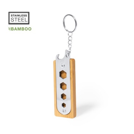Porte-Clés Multi Outils Pratique Personnalisé pas cher Balmy Matières : bambou