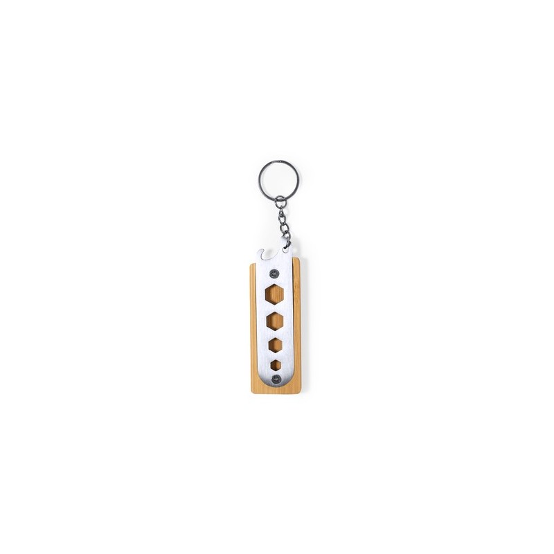 Porte-Clés Multi Outils Pratique Personnalisé pas cher Balmy Matières : bambou personnalisable avec votre logo
