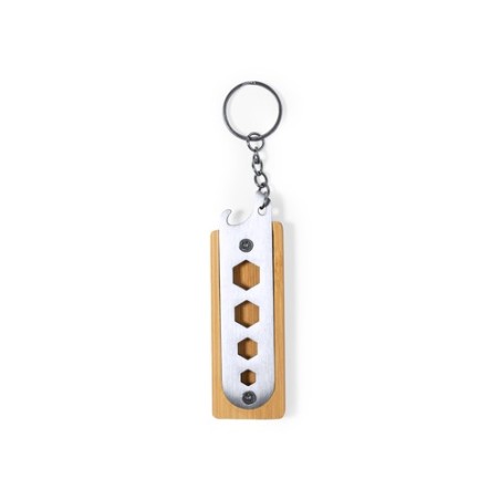 Porte-Clés Multi Outils Pratique Personnalisé pas cher Balmy Matières : bambou personnalisable avec votre logo