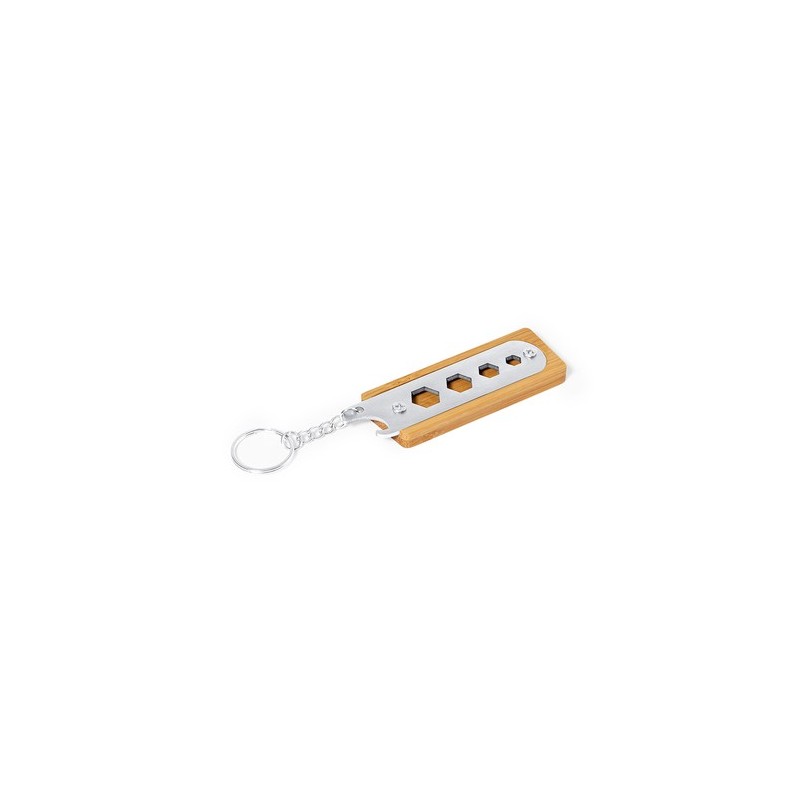 Porte-Clés Multi Outils Pratique Personnalisé pas cher Balmy Matières : bambou marquage laser ultra précis