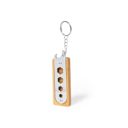 Porte-Clés Multi Outils Pratique Personnalisé pas cher Balmy Matières : bambou cadeau collaborateur premium