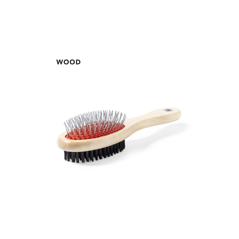 Brosse Personnalisée Confort et Efficacité pour Animaux de Compagnie Brolin Matières : bois