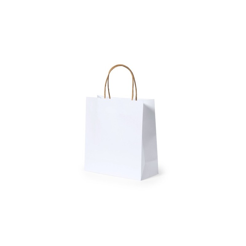 Sac en Papier Recyclé Durable Personnalisé Yeman pas cher Matières : papier recyclé Couleurs : blanc
