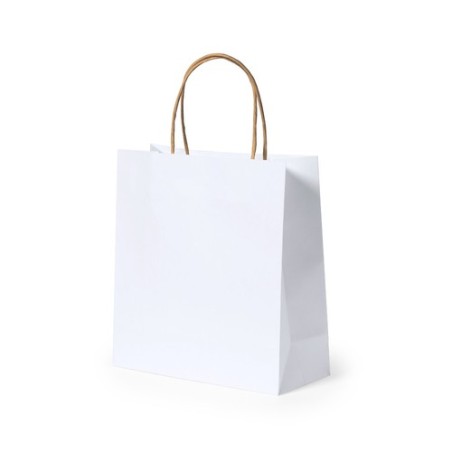 Sac en Papier Recyclé Durable Personnalisé Yeman pas cher Matières : papier recyclé Couleurs : blanc