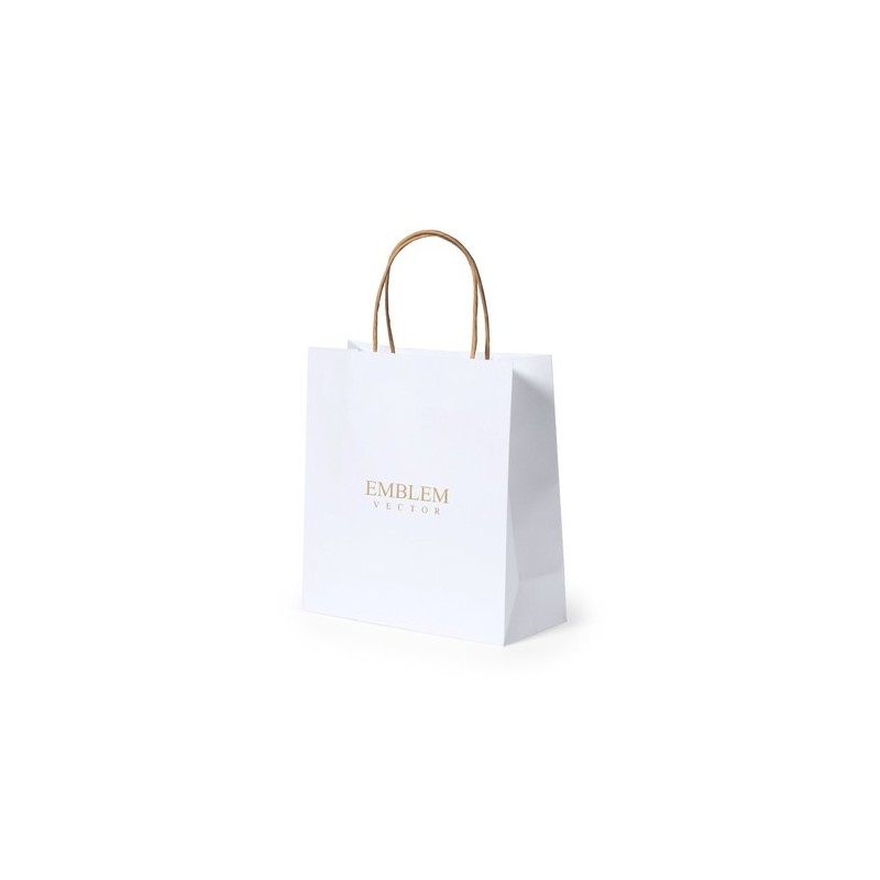 Sac en Papier Recyclé Durable Personnalisé Yeman pas cher Matières : papier recyclé Couleurs : blanc cadeau entreprise pas cher