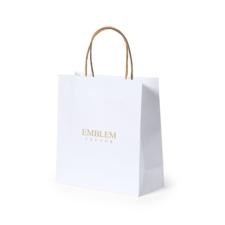 Sac en Papier Recyclé Durable Personnalisé Yeman pas cher Matières : papier recyclé Couleurs : blanc cadeau entreprise pas cher