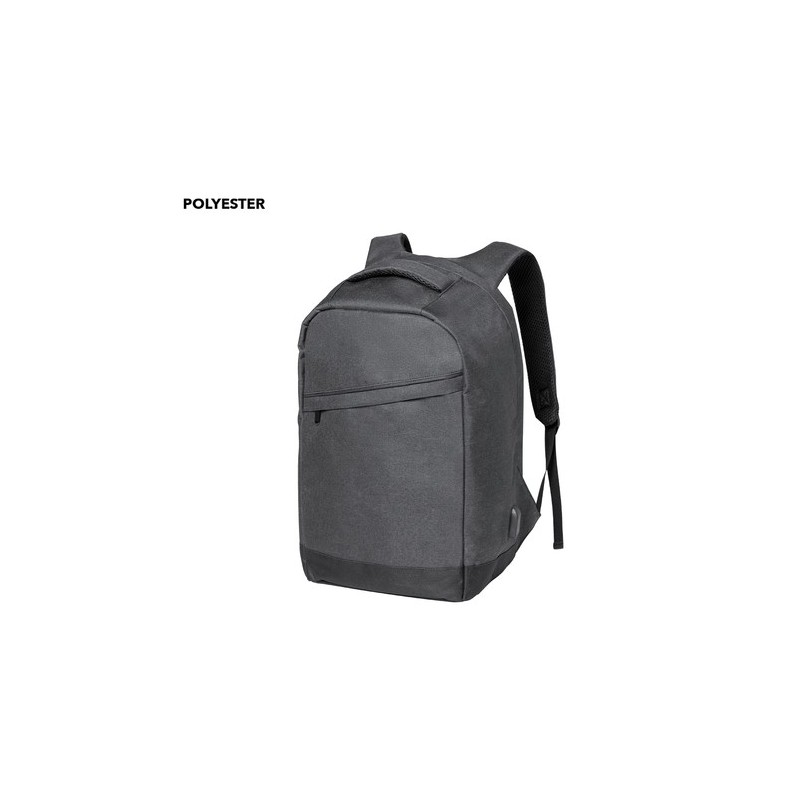 Sac à Dos Antivol Personnalisé Économique Frissa Matières : polyester Couleurs : noir personnalisable avec votre logo