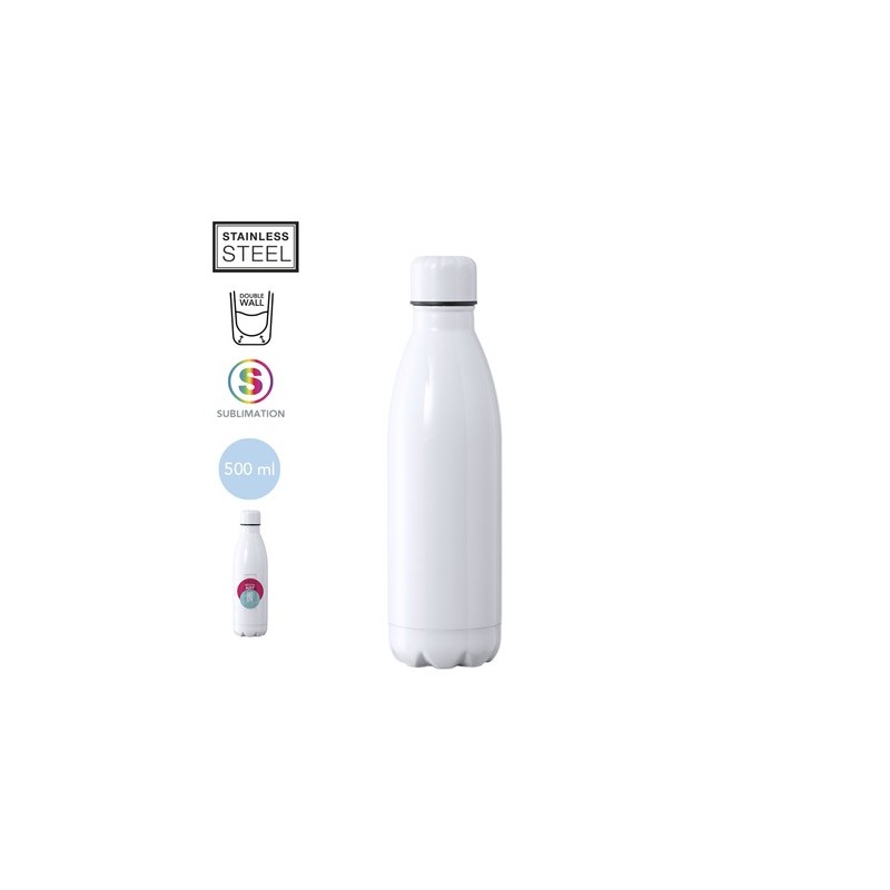 Bidon Thermique Personnalisé à Sublimer - Varn Matières : acier inoxydable Couleurs : blanc personnalisable avec votre logo