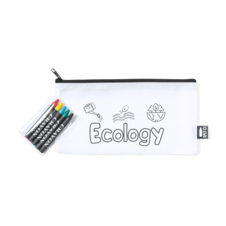 Trousse Éco-responsable Personnalisable en RPET Thurman Matières : PET recyclé Couleurs : blanc